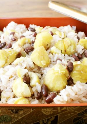 レンジで簡単2合炊き！赤飯栗おこわ-レシピのメイン写真