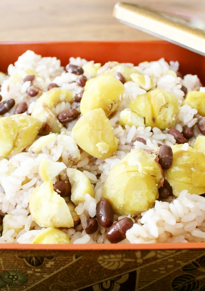 レンジで簡単2合炊き！赤飯栗おこわ-レシピのメイン写真