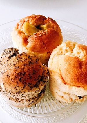 ふわしっとり☆米粉シフォンカップケーキ-レシピのメイン写真