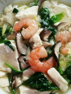 海老と豆腐とほうれん草のあんかけ-レシピのメイン写真