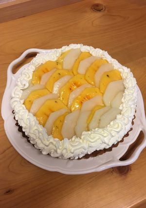 柿と梨のストライプタルト♪-レシピのメイン写真