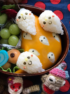 簡単キャラ弁 ハロウィン おばけ薄焼き卵-レシピのメイン写真