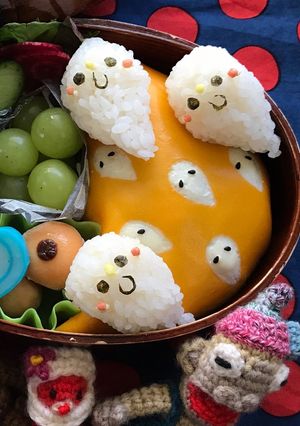 簡単キャラ弁 ハロウィン おばけ薄焼き卵-レシピのメイン写真