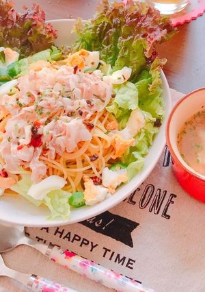 the・簡単!冷しゃぶサラダパスタ!-レシピのメイン写真