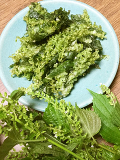 秋を味わう♪穂紫蘇のかき揚げ-レシピのメイン写真