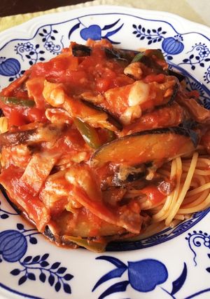 トマトピューレのチリチーズパスタ-レシピのメイン写真