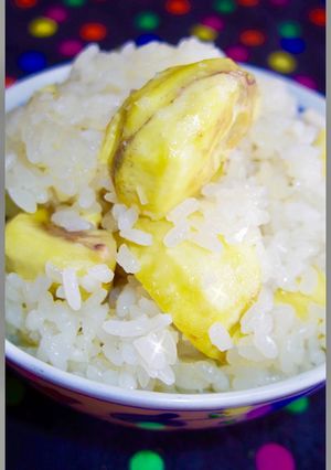 レンジで簡単！甘くてホクホク栗おこわ-レシピのメイン写真