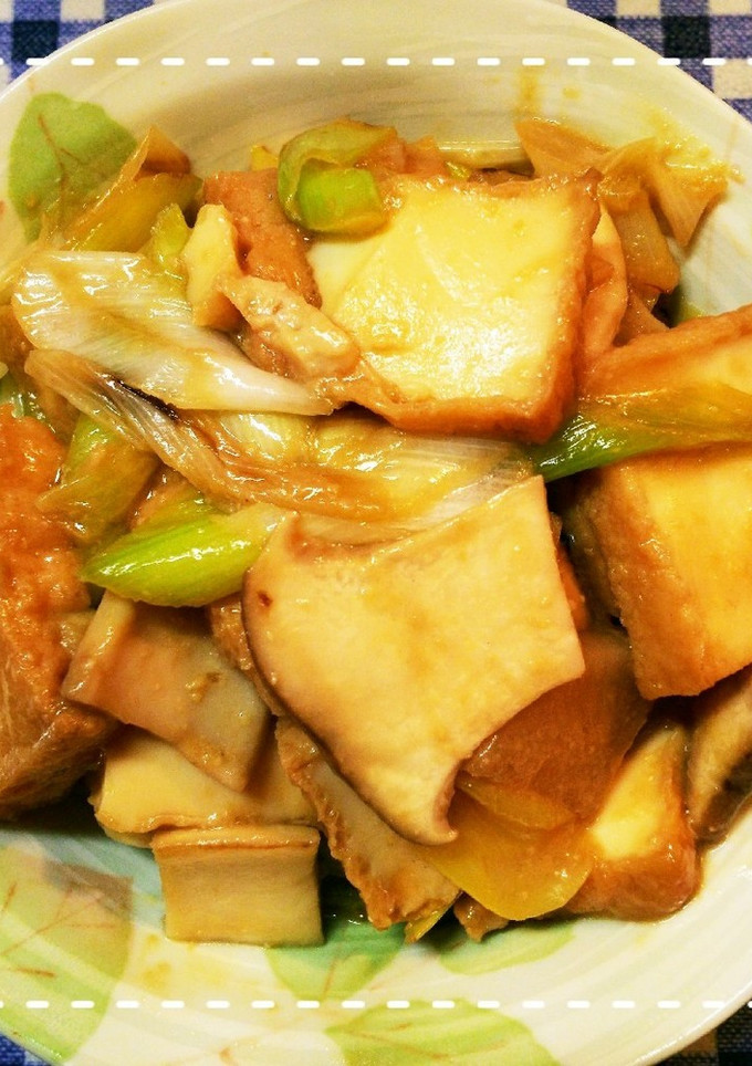 レンジ時短！大根と長ねぎの厚揚げ味噌炒め-レシピのメイン写真