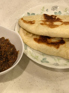 ルーでキーマカレー、HBでふわふわナン!-レシピのメイン写真