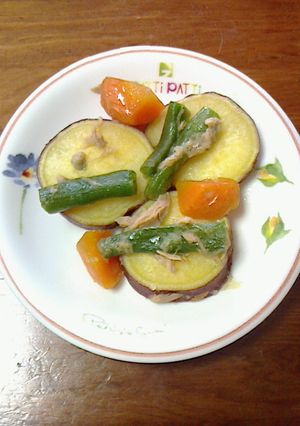 簡単☆薩摩芋のツナ煮 いんげんと人参も-レシピのメイン写真