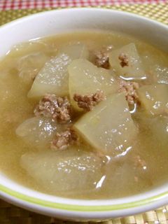 ★簡単!美味しい冬瓜と挽肉のスープ♪-レシピのメイン写真