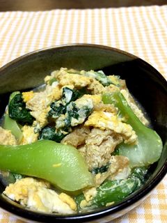 あと一品 チンゲン菜で卵とじ-レシピのメイン写真