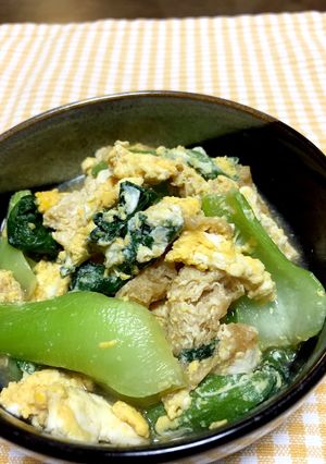 あと一品 チンゲン菜で卵とじ-レシピのメイン写真