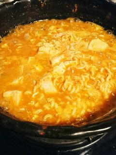 鍋の後の辛ラーメン♪-レシピのメイン写真