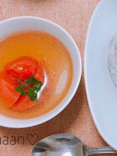 *電子レンジ!簡単丸ごとトマトスープ*-レシピのメイン写真