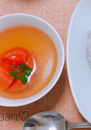 ＊電子レンジ！簡単丸ごとトマトスープ＊-レシピのメイン写真