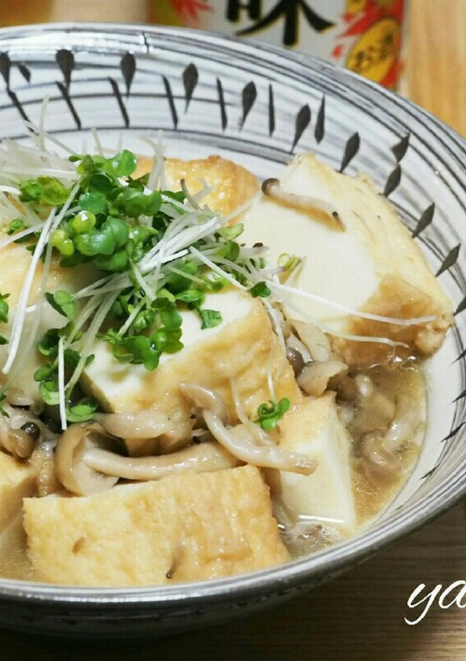 しめじと絹揚げ豆腐の即席煮-レシピのメイン写真