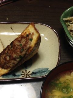 厚揚げで2品・:*+肉詰めと根菜の白和え-レシピのメイン写真