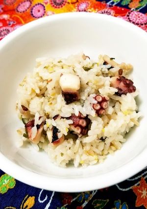 塩麹で柔らか食感のタコの炊き込みご飯♪-レシピのメイン写真