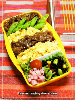 彩りキレイな3色丼のお弁当-レシピのメイン写真