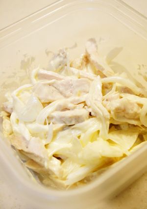 鶏胸肉と酢玉ねぎのマヨネーズ和え-レシピのメイン写真