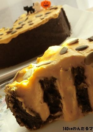 かぼちゃのストライプケーキ-レシピのメイン写真