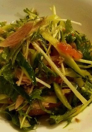 水菜ときゅうりとツナのサラダ-レシピのメイン写真