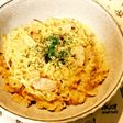 辛ラーメンdeカルボナーラ風混ぜそば