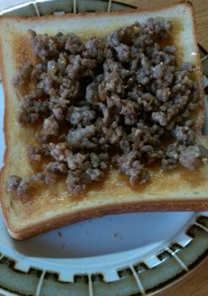 ひき肉トースト-レシピのメイン写真