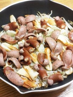 ウインナーと野菜の蒸し焼き-レシピのメイン写真