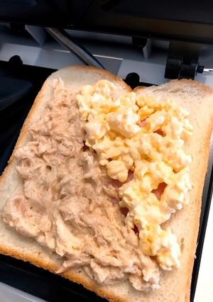 ツナと卵のホットサンド-レシピのメイン写真
