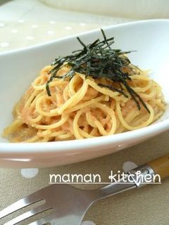 マヨわさび醤油で♥たらこスパゲティ-レシピのメイン写真