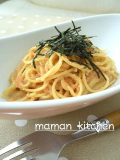 マヨわさび醤油で♥たらこスパゲティ-レシピのメイン写真