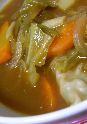 【男の料理】カレースープ餃子-レシピのメイン写真