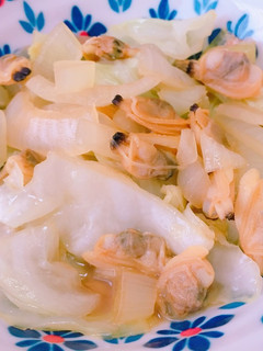 あさりとキャベツと玉ねぎの蒸し焼き-レシピのメイン写真