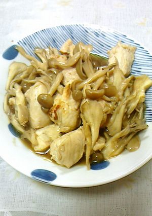 鶏胸肉とキノコのメープル醤油炒め-レシピのメイン写真