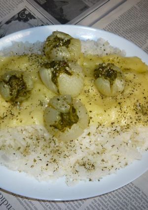 丸ごと玉ねぎ＋チーズのイタリア風カフェ丼-レシピのメイン写真