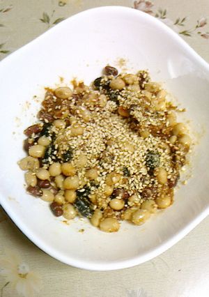 蒸し豆のメープル胡麻味噌和え★☆彡-レシピのメイン写真