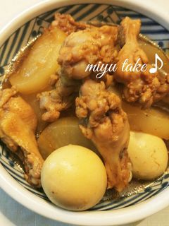 鶏手羽元と大根とゆで卵の煮物♪-レシピのメイン写真