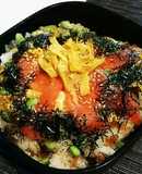 スモークサーモンと茶豆のちらし寿司