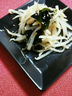 簡単!もやしとワカメの生姜醤油和え。-レシピのメイン写真