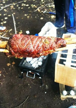 マンガ肉～牛ブロックの串焼き～-レシピのメイン写真