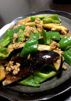 茄子とピーマンの肉味噌炒め-レシピのメイン写真
