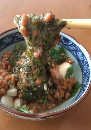 ダイエットにも♡あかもく納豆温玉豆腐-レシピのメイン写真
