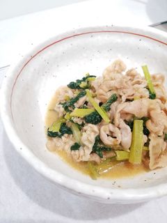 小松菜と豚こまの味噌炒め-レシピのメイン写真