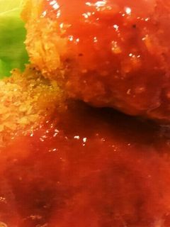 メンチカツ、ケチャソース添え❗ゆりさん風-レシピのメイン写真