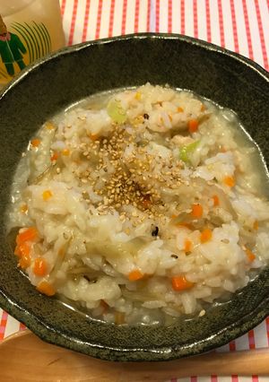 卵が食べれない風邪ひきさんへの中華粥-レシピのメイン写真