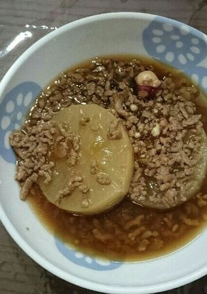 大根とタコの煮物 ひき肉あんかけ-レシピのメイン写真