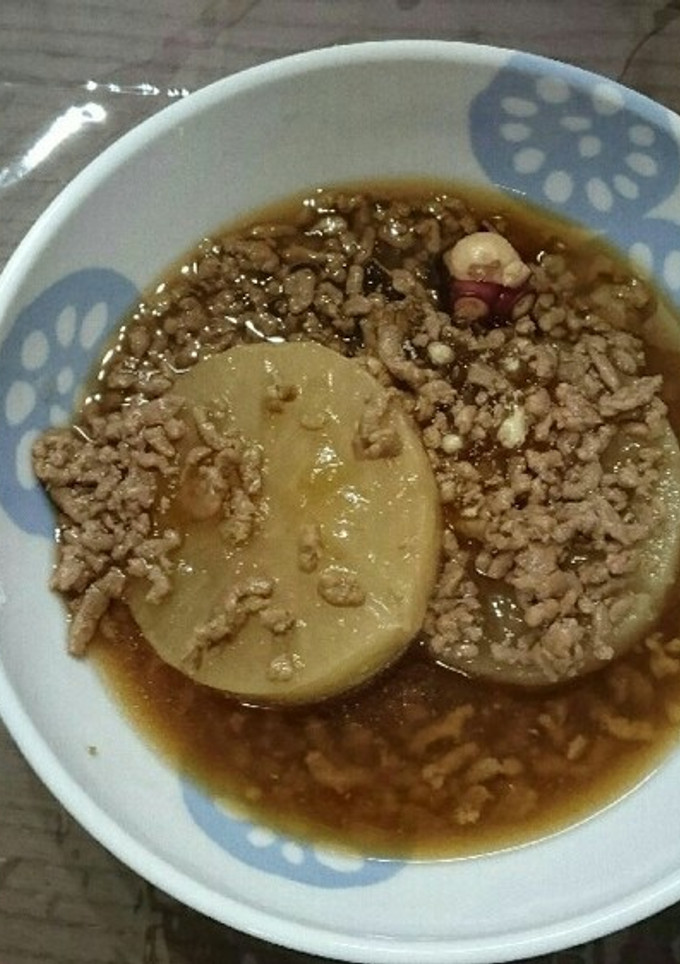 大根とタコの煮物 ひき肉あんかけ-レシピのメイン写真