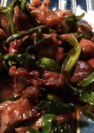 砂肝の甘辛美味しい青ネギ炒め煮-レシピのメイン写真